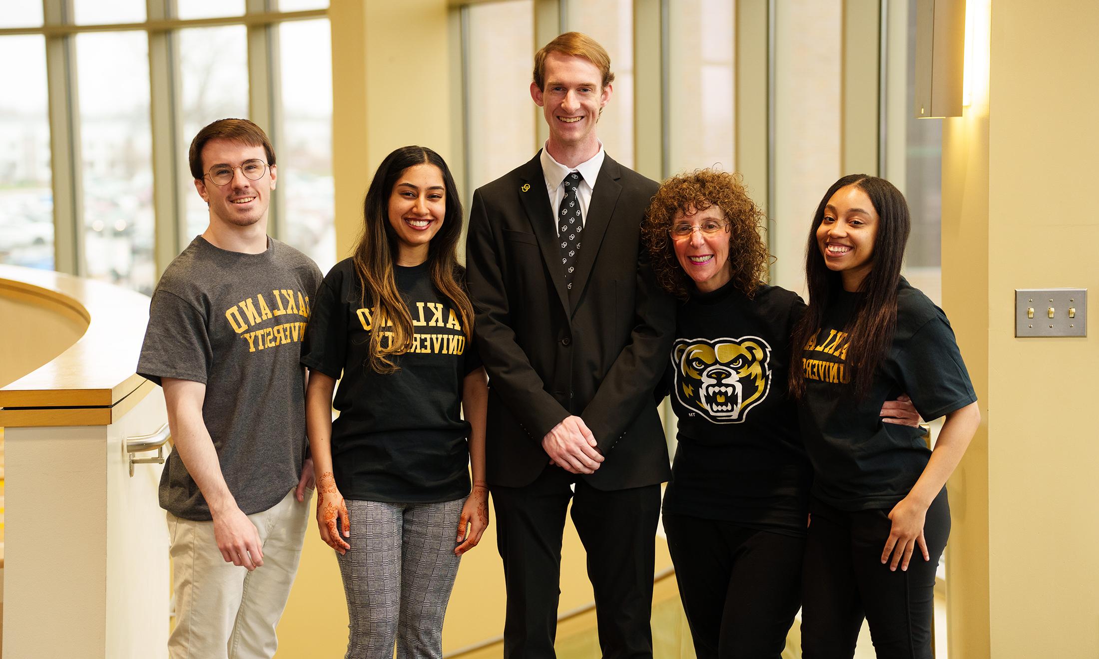 President Pescovitz and award recipients